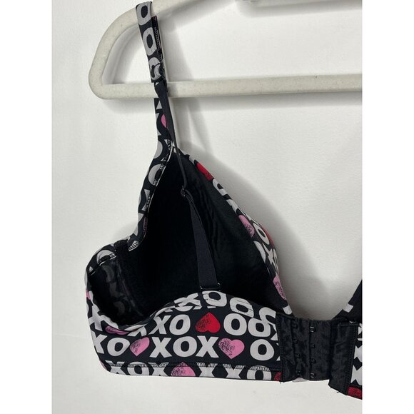 Cacique 42DD Plus Size XOXO Heart Print Padded Bra - Picture 8 of 13